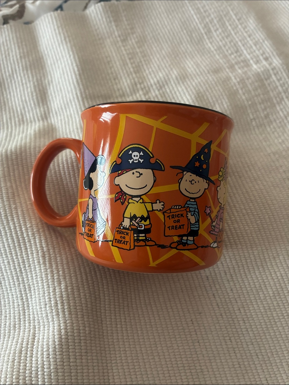 Peanuts Orange Halloween Trick-or-Treat Mug with Charlie Brown